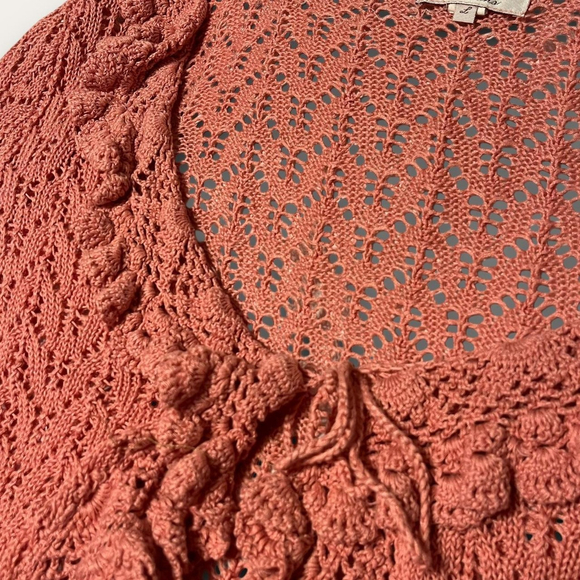 Y2K Pink Flyaway Cardigan Sweater Coquette Balletcore Intuitions Size Large - Picture 4 of 6